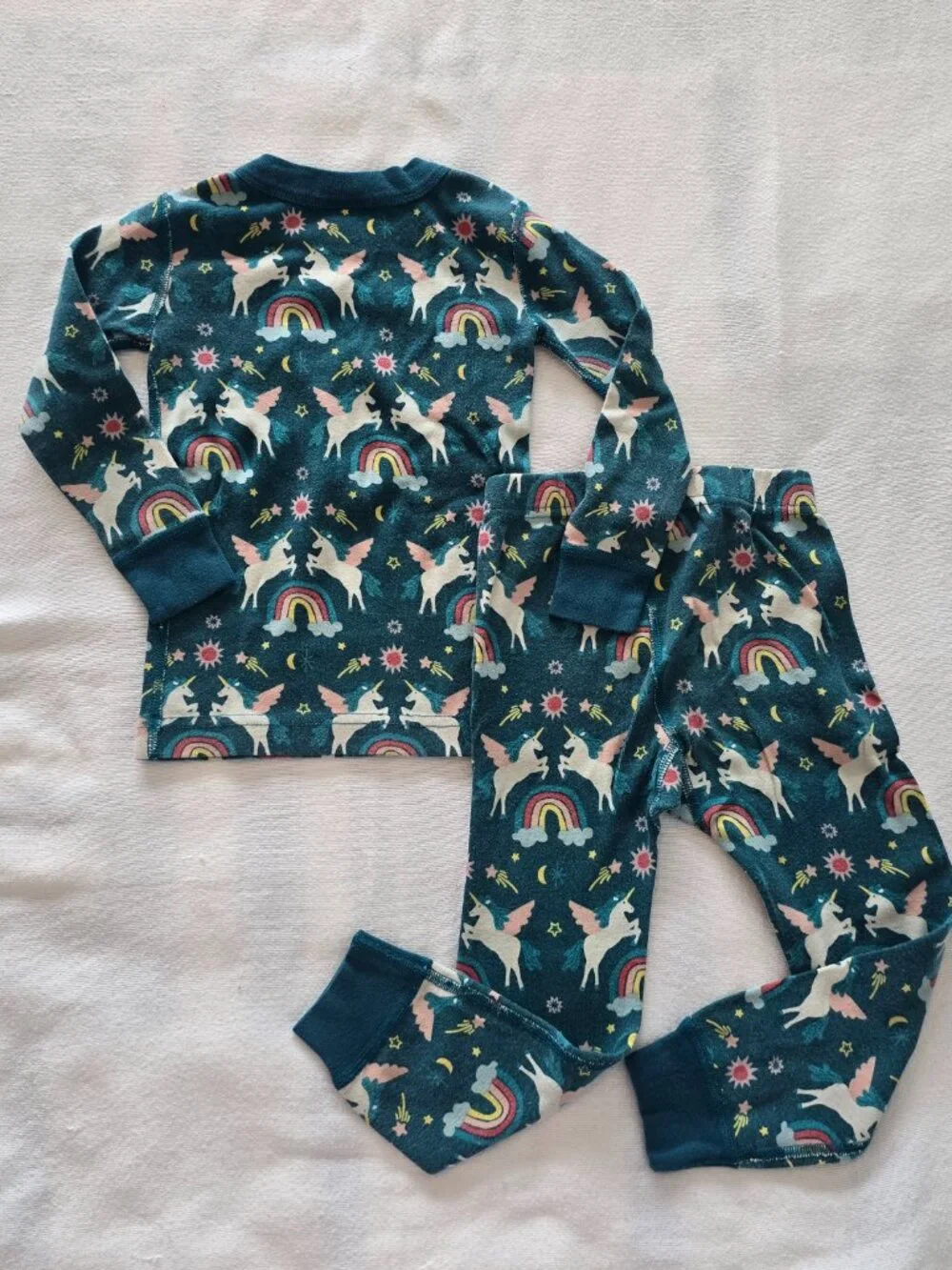 3T Hanna Andersson Unicorns and Rainbows Long Pajama Set